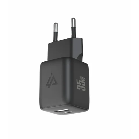 Încărcător de perete iPEAX GaN 35W (USB-C + USB-A) negru