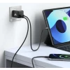Încărcător de perete iPEAX GaN 35W (USB-C + USB-A) negru