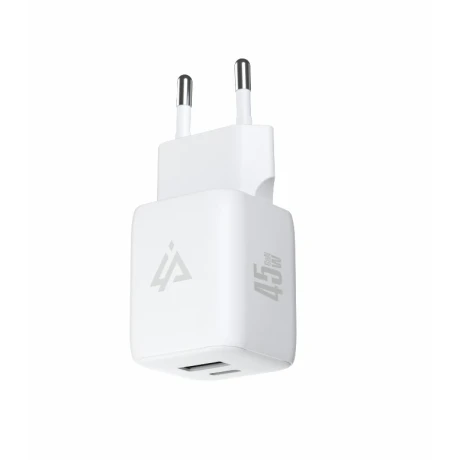 Încărcător de perete iPEAX GaN 45W (USB-C + USB-A) alb