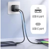 Încărcător de perete iPEAX GaN 45W (USB-C + USB-A) negru