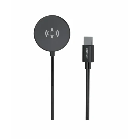 Încărcător magnetic wireless Swissten pentru ceas Samsung Galaxy, USB-C 1.2 m, negru