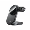 Încărcător pliabil fără fir SWISSTEN Qi2 MagBase 3 în 1 negru (compatibil cu MagSafe)