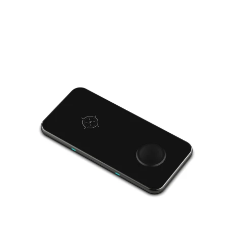 Încărcător wireless SWISSTEN 2 în 1, negru