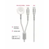 Încărcător wireless Swissten 2 în 1 pentru Apple Watch și Lightning, USB-C 1.2 M, alb