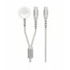 Încărcător wireless SWISSTEN 2 în 1 pentru Apple Watch și USB-C, USB-C 1,2 m, alb