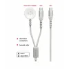 Încărcător wireless SWISSTEN 2 în 1 pentru Apple Watch și USB-C, USB-C 1,2 m, alb