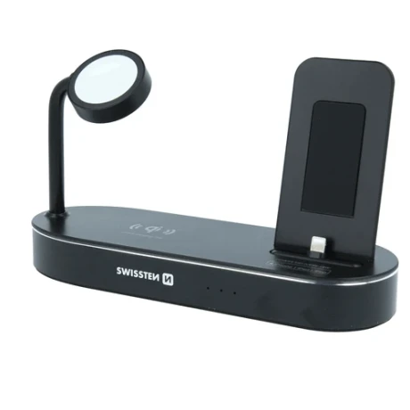 Încărcător wireless SWISSTEN 4 în 1 MFi (compatibil cu MagSafe)