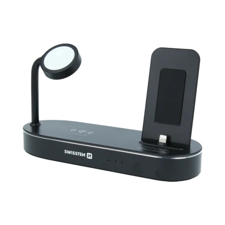 Încărcător wireless SWISSTEN 4 în 1 MFi (compatibil cu MagSafe)
