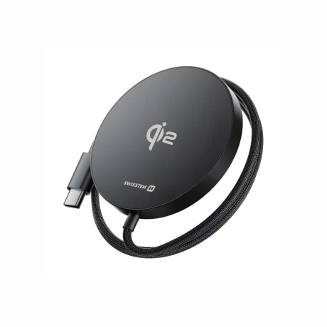 Încărcător wireless SWISSTEN MagPuck Qi2 1.5 M (compatibil cu MagSafe)
