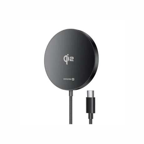 Încărcător wireless SWISSTEN MagPuck Qi2 1.5 M (compatibil cu MagSafe)
