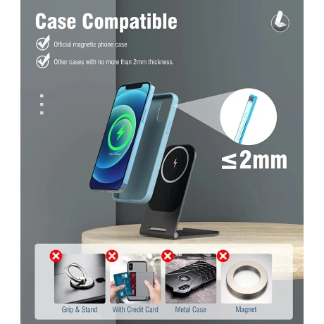ÎNCĂRCĂTOR WIRELESS SWISSTEN ULTRA SUBȚIRE (compatibil cu MagSafe) 