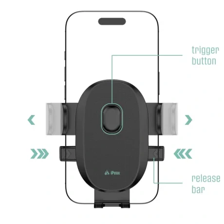 iPEAX CLIP DE SUPORT AUTO-2 NEGRU