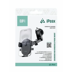 iPEAX CLIP DE SUPORT PENTRU BORDUL DE BORD AUTO-1 NEGRU