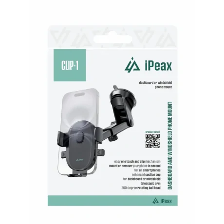 iPEAX CLIP DE SUPORT PENTRU BORDUL DE BORD AUTO-1 NEGRU