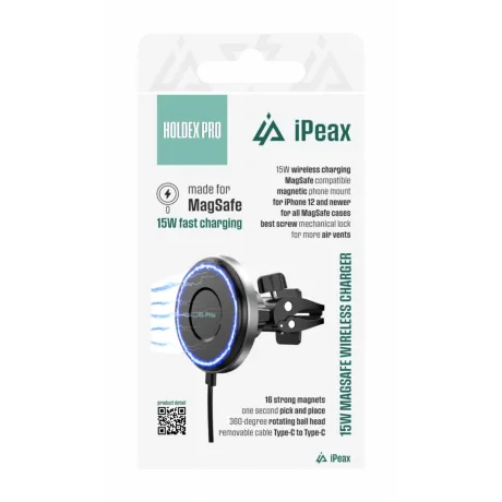 iPEAX SUPORT AUTO ÎNCĂRCĂTOR WIRELESS HOLDEX PRO NEGRU