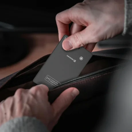 LOCALIZATOR INTELIGENT SWISSTEN FIND CARD CU FUNCȚIA APPLE FIND MY, NEGRU