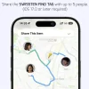 LOCALIZATOR INTELIGENT SWISSTEN FIND TAG CU FUNCȚIA APPLE FIND MY, NEGRU
