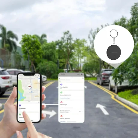 LOCALIZATOR INTELIGENT SWISSTEN FIND TAG CU FUNCȚIA APPLE FIND MY, NEGRU