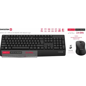 SET DE BIROU WIRELESS SWISSTEN (TASTATURĂ + MOUSE) LOCALIZARE CEHĂ