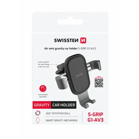 SUPORT AUTO GRAVITY PENTRU GAZURI DE AER SWISSTEN S-GRIP G1-AV3