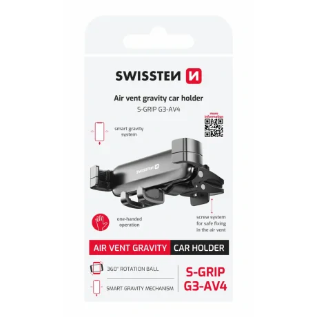 SUPORT AUTO GRAVITY PENTRU GAZURI DE AER SWISSTEN S-GRIP G3-AV4