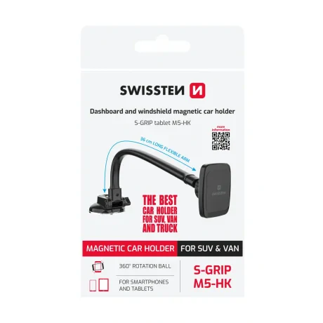 SUPORT AUTO MAGNETIC PENTRU TABLETĂ SWISSTEN S-GRIP M5-HK