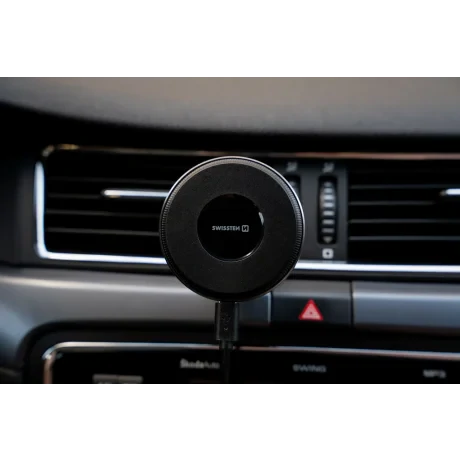 SUPORT AUTO MAGNETIC SWISSTEN AIRHOLD CU ÎNCĂRCĂTOR WIRELESS 15W / 7.5W (compatibil MagSafe)