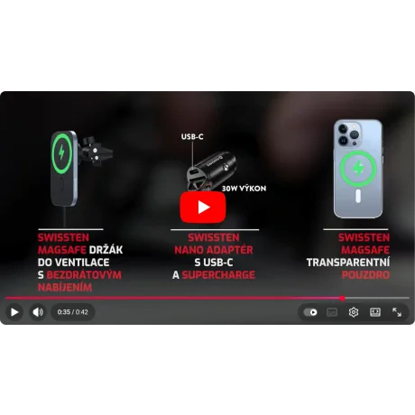 SUPORT AUTO MAGNETIC SWISSTEN CU ÎNCĂRCĂTOR WIRELESS 15W (compatibil MagSafe)