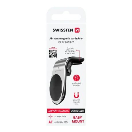 SUPORT AUTO MAGNETIC SWISSTEN EASY MOUNT ARGINTIU