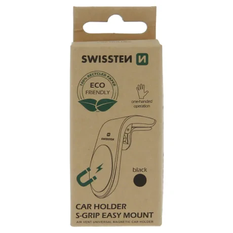 SUPORT AUTO MAGNETIC SWISSTEN EASY MOUNT NEGRU (PACHET ECO)