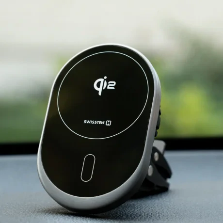 SUPORT AUTO MAGNETIC SWISSTEN MagRide CU ÎNCĂRCĂTOR WIRELESS Qi2 15W (compatibil MagSafe)