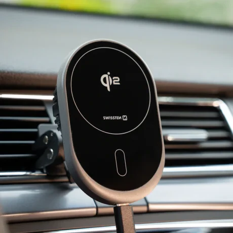 SUPORT AUTO MAGNETIC SWISSTEN MagRide CU ÎNCĂRCĂTOR WIRELESS Qi2 15W (compatibil MagSafe)
