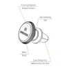 SUPORT AUTO MAGNETIC SWISSTEN S-GRIP GRIZI DE AER AV-M9 NEGRU-ARGENTIU