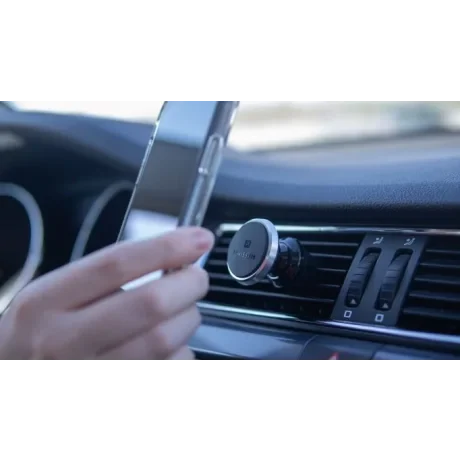 SUPORT AUTO MAGNETIC SWISSTEN S-GRIP GRIZI DE AER AV-M9 NEGRU-ARGENTIU