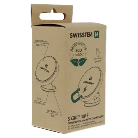 SUPORT AUTO MAGNETIC SWISSTEN S-GRIP PENTRU BORDUL DE BORD DM7 (PACHET ECO)