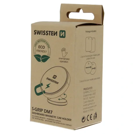 SUPORT AUTO MAGNETIC SWISSTEN S-GRIP PENTRU BORDUL DE BORD DM7 (PACHET ECO)