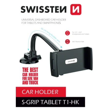 SUPORT AUTO PENTRU TABLETĂ SWISSTEN S-GRIP T1-HK