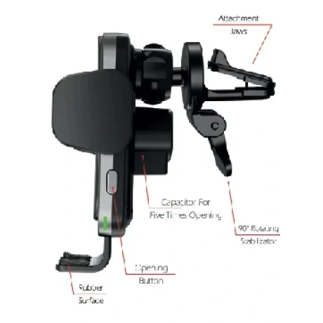SUPORT AUTO SWISSTEN CU ÎNCĂRCĂTOR WIRELESS S-GRIP W2-AV5