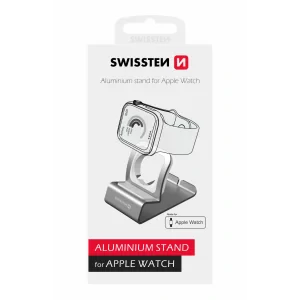 SUPORT DIN ALUMINIU SWISSTEN PENTRU APPLE WATCH ARGINTIU