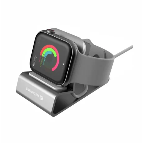 SUPORT DIN ALUMINIU SWISSTEN PENTRU APPLE WATCH ARGINTIU