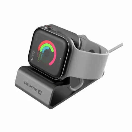SUPORT DIN ALUMINIU SWISSTEN PENTRU APPLE WATCH GRI