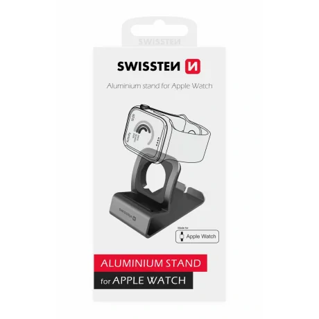 SUPORT DIN ALUMINIU SWISSTEN PENTRU APPLE WATCH GRI