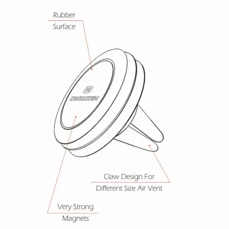 SUPORT MAGNETIC AUTO PENTRU ORIFICIUL DE AER SWISSTEN S-GRIP AV-M4