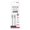 CABLU DE DATE SWISSTEN ARMAT CU ARAMIDĂ USB-C / USB-C 1.5 M ALB