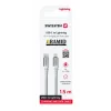 CABLU DE DATE SWISSTEN CU ARAMIDĂ RANFORSATĂ USB-C / LIGHTNING 1.5 M ALB