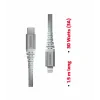 CABLU DE DATE SWISSTEN CU ARAMIDĂ RANFORSATĂ USB-C / LIGHTNING 1.5 M ALB