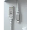 CABLU DE DATE SWISSTEN CU ARAMIDĂ RANFORSATĂ USB / LIGHTNING 1.5 M ALB