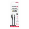 CABLU DE DATE SWISSTEN CU ARAMIDĂ RANFORSATĂ USB / LIGHTNING 1,5 M ANTRACIT