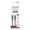 CABLU DE DATE SWISSTEN RANFORSAT CU ARAMIDĂ USB-C / LIGHTNING 1.5 M ANTRACIT
