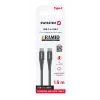 CABLU DE DATE SWISSTEN RANFORSAT CU ARAMIDĂ USB-C / USB-C 1.5 M ANTRACIT